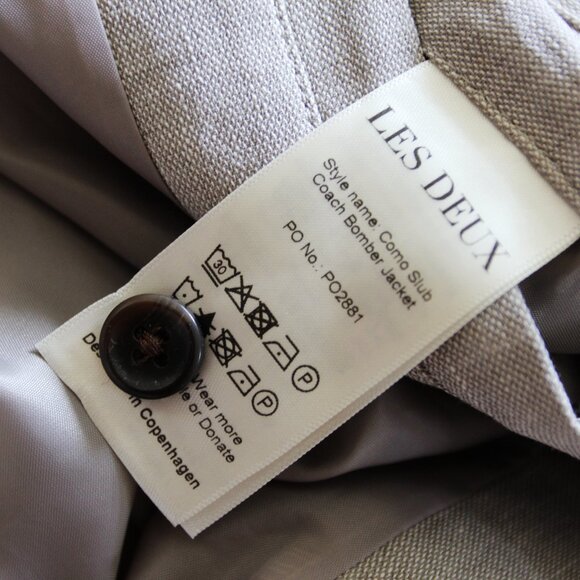 BNWT SS25 LES DEUX COMO SLUB COACH BOMBER JACKET S - Picture 9 of 11